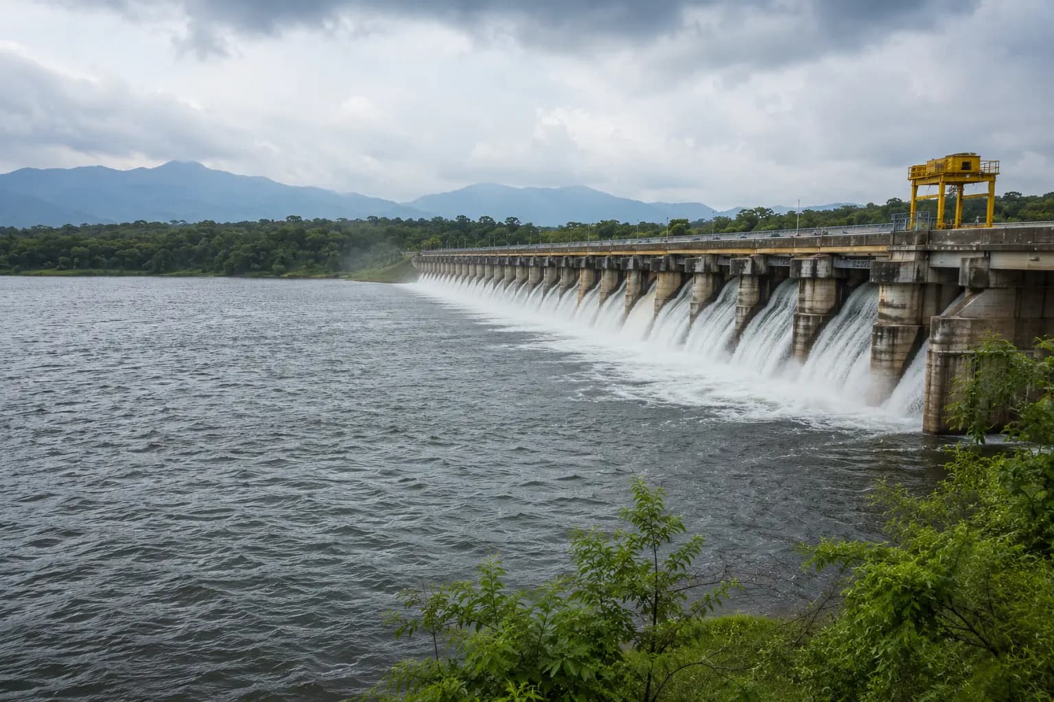 Kabini dam and backwaters near HD Kote