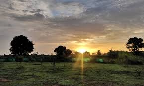 Sunrise over the Kabini backwaters from Kabini Kaanana homestay, HD Kote, Karnataka