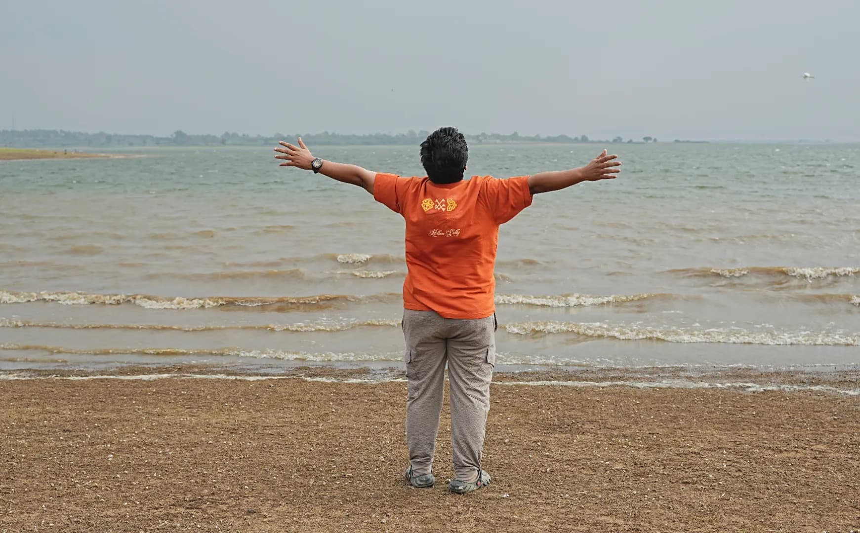 Panoramic view of Kabini lake from the homestay property in Beechanahalli village, HD Kote